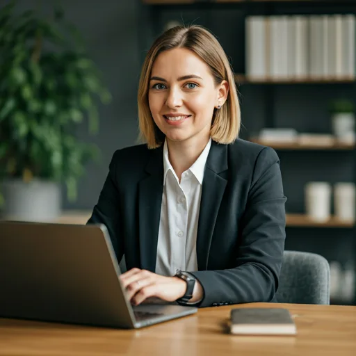 Portrait of a female entrepreneur in a creative office environment